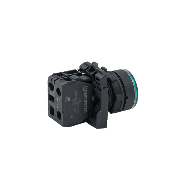 Кнопка зеленая с подсветкой, 1NO, 24V AC/DC, IP65, пластик, изображение 3