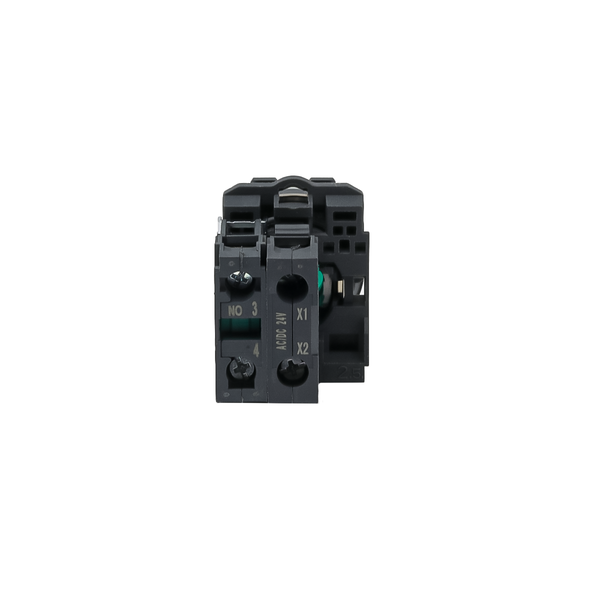 Кнопка зеленая с подсветкой, 1NO, 24V AC/DC, IP65, пластик, изображение 4