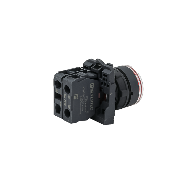 Кнопка красная с подсветкой, 1NС, 220V AC/DC, IP65, пластик, изображение 3