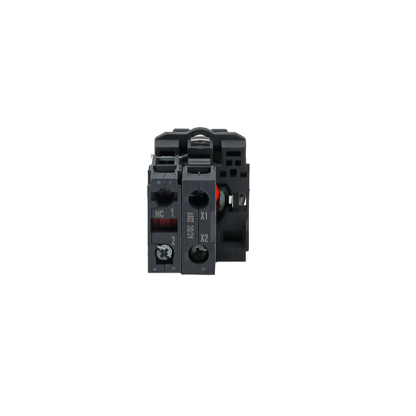 Кнопка красная с подсветкой, 1NС, 220V AC/DC, IP65, пластик, изображение 4