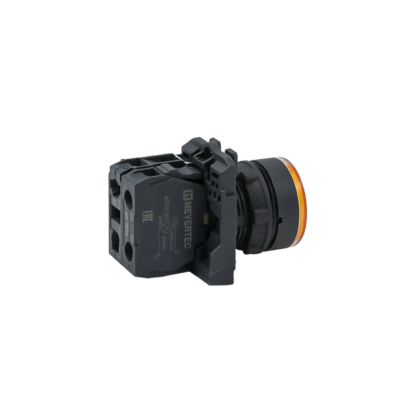 Кнопка желтая с подсветкой, 1NO, 24V AC/DC, IP65, пластик, изображение 3