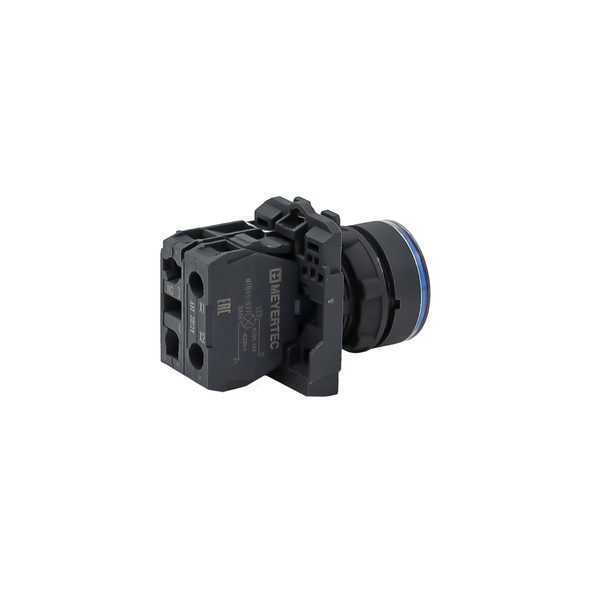 Кнопка синяя с подсветкой, 1NO, 24V AC/DC, IP65, пластик, изображение 3