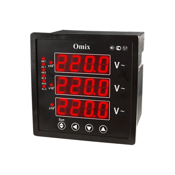 Вольтметр трехфазный щитовой с релейным выходом Omix P99-V3-3-K