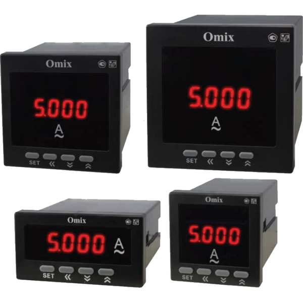 Амперметр однофазный щитовой c 0(4)...20 мА и RS-485 Omix A1-1-I420-RS485-N2