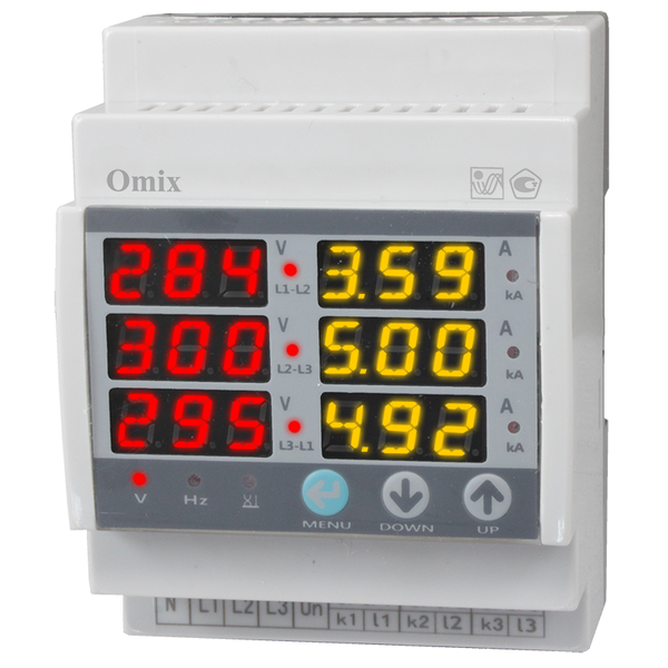 Мультиметр трехфазный на DIN-рейку Omix D4-M6-3