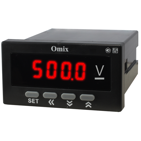 Вольтметр постоянного тока щитовой с релейным выходом Omix P94-DV1-K