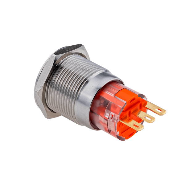 Кнопка IP67, без подсветки, с возвратом, 1NO+1NC, изображение 2