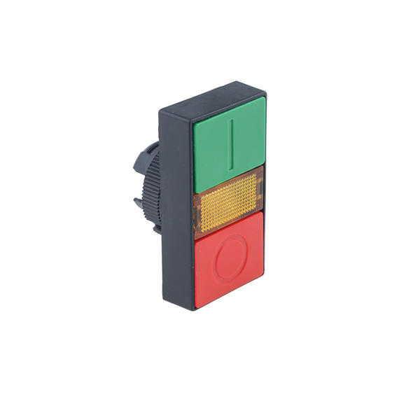 Головка двойной кнопки с подсветкой, пластик