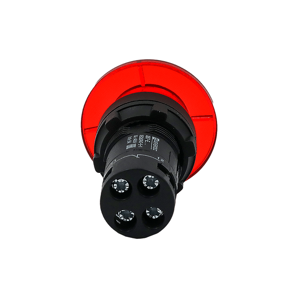Кнопка грибовидная красная с подсветкой, Ø40 мм, 1NC, 24V AC/DC, IP54, пластик, изображение 4