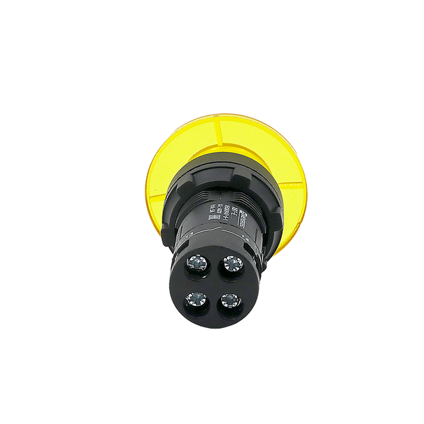 Кнопка грибовидная желтая с подсветкой, Ø40 мм, 1NO, 24V AC/DC, IP54, пластик, изображение 4