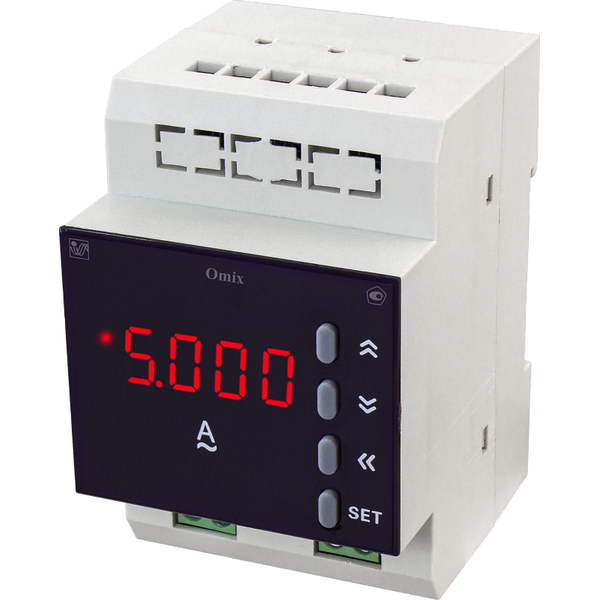 Амперметр однофазный на DIN-рейку с релейным выходом Omix D3-A1-1-K-N2