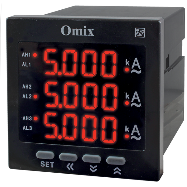 Амперметр трехфазный щитовой с тремя релейными выходами Omix P99-AZ3-3-3K