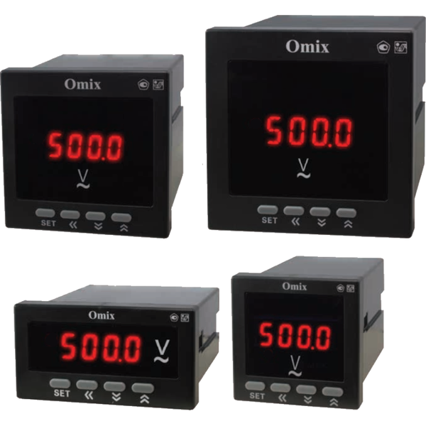 Вольтметр однофазный щитовой с 0(4)...20 мА и RS-485 Omix V1-1-I420-RS485-N2