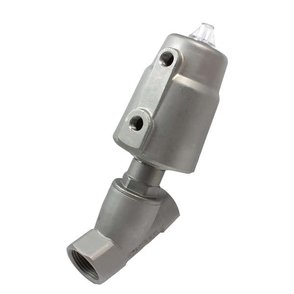 Пневматический клапан двустороннего действия с угловым поршнем УПК22-2