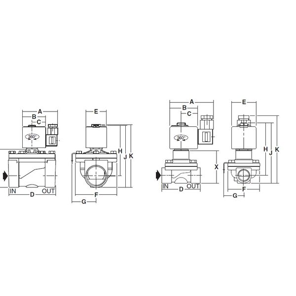 Серия клапанов ASCO 210 пилотного управления от 3/8 ДО 3/4 для вакуума, изображение 3