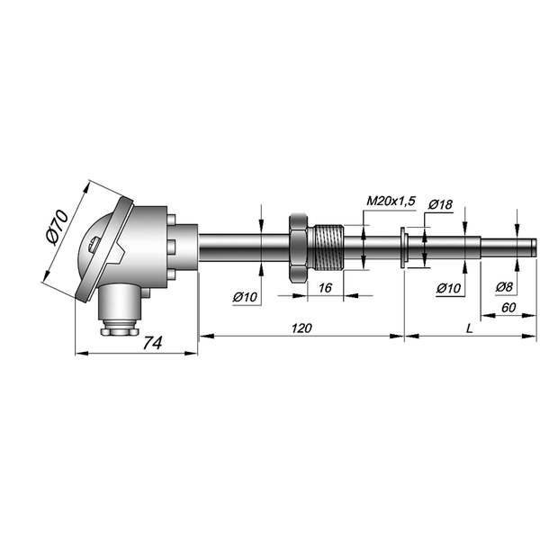 Термометр ТСПТ 103, изображение 2