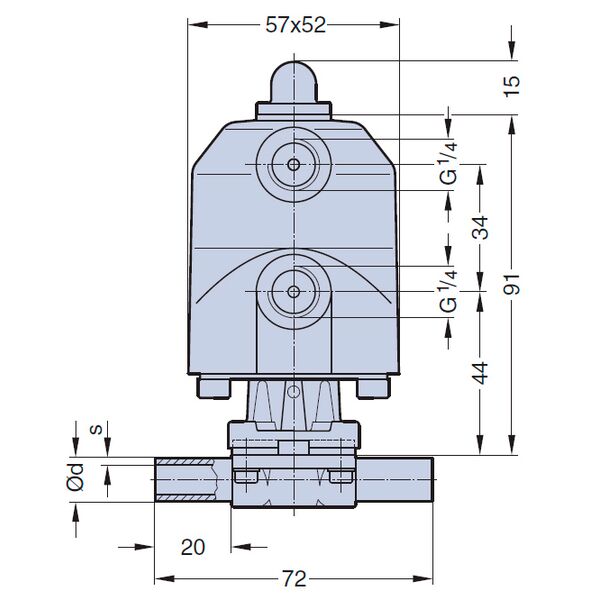 Серия ASCO KMA Тип 190 с пневматическим управлением DN 4 - 15мм (1/4-1/2), изображение 2