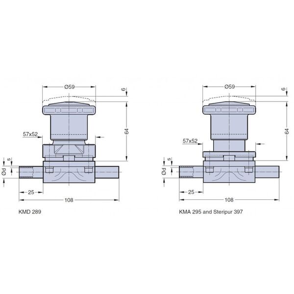Серии ASCO Steripur 397 / KMA 295 / KMD 289 с ручным управлением DN 8 - 20мм, изображение 2