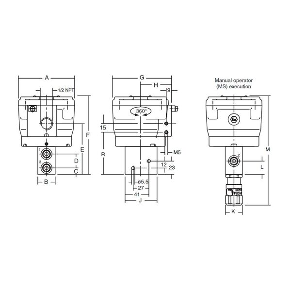 Серия 327, клапан прямого действия, - 60°, изображение 2