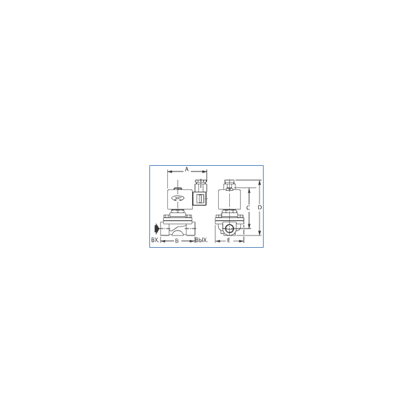 Электромагнитный клапан ASCO 238 серия от 0 до 10бар, с защитой от гидроудара, Н.З., от 3/8 до 1 горячая и холодная вода, изображение 3