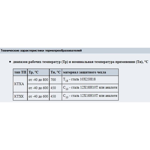 Термоэлектрические преобразователи 01.11, 02.11; тип КТХА, КТХК т, изображение 2