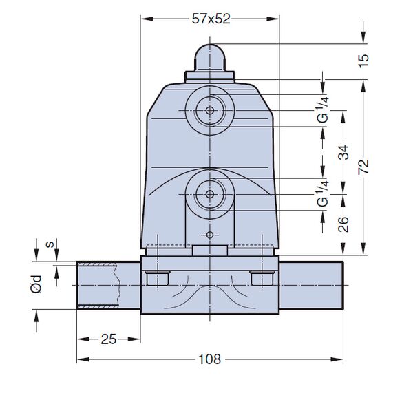 Серия ASCO KMD Тип 188 с пневматическим управлением DN 8 - 20мм (3/8-3/4), изображение 2
