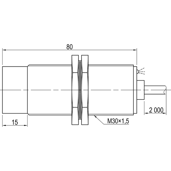 Индуктивные бесконтактные датчики (выключатели) KIPPRIBOR серии LA в цилиндрическом корпусе, изображение 3