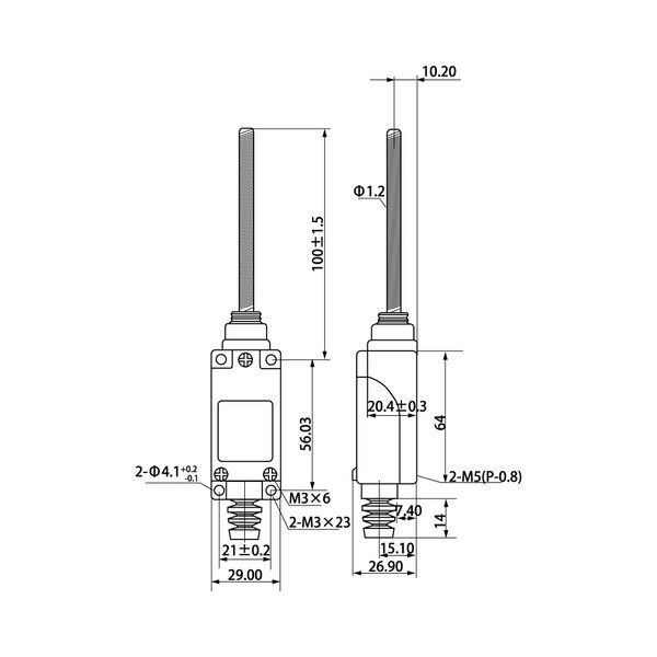 Концевые выключатели IP65 MTB4-LZ, изображение 4